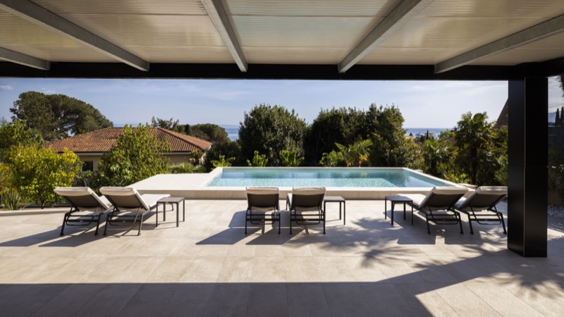 Pool terrace and garden